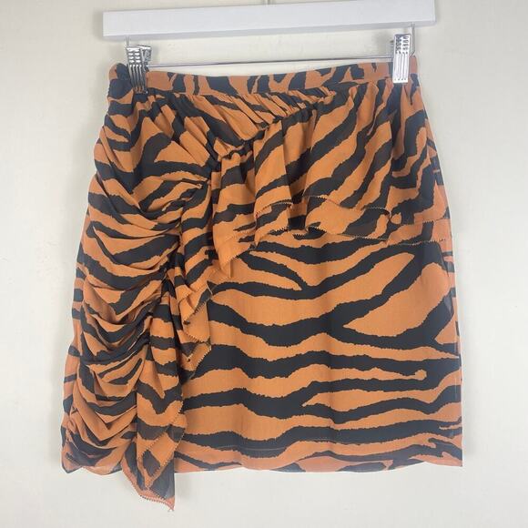 All Saints animal print skirt cheetah Nia/Pia Zephyr Miniskirt size 4 - Picture 2 of 7